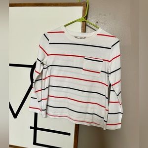 Red, white, & blue quarter sleeve top